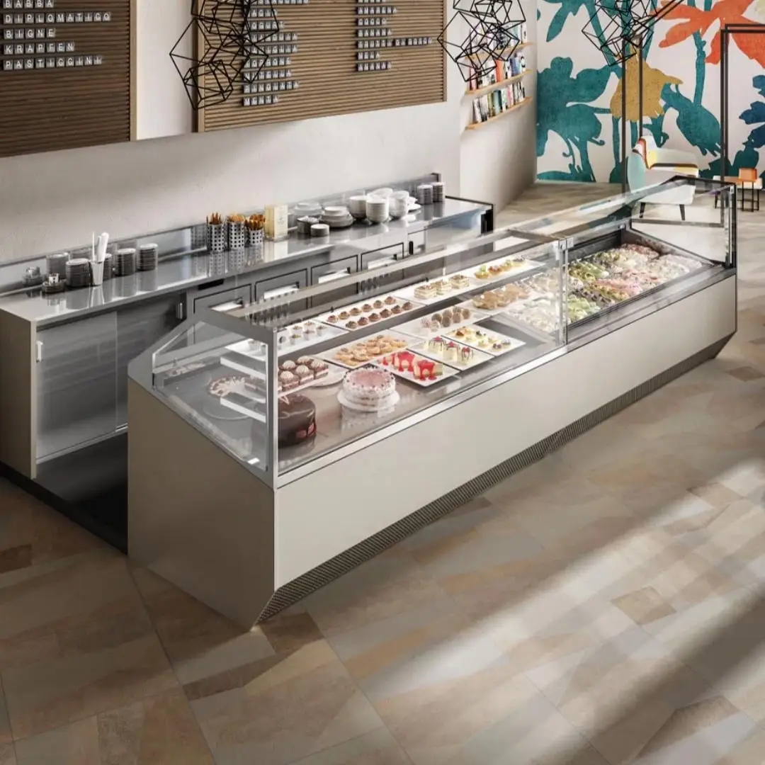 DSCF-1500A Electric Upright Freezer with LED Light for Displaying in Cool Climates Refrigeration Equipment for Ice Cream Shops