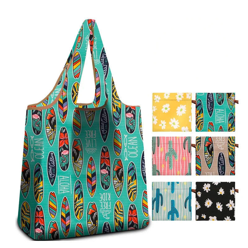 RPET shopper bag Grocery Bags Reusable Foldable Shopping tote Bags for women