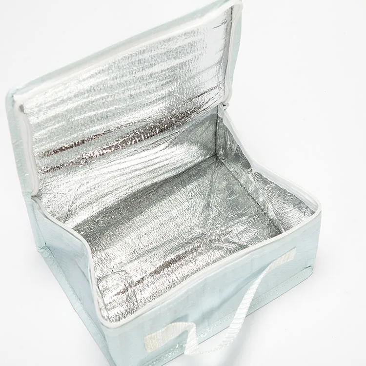 Hot Sale Reusable RPET Thermal Insulation Fresh Aluminum Foil Ice Cream Cooler And Warmer Box Bag Grocery Bag