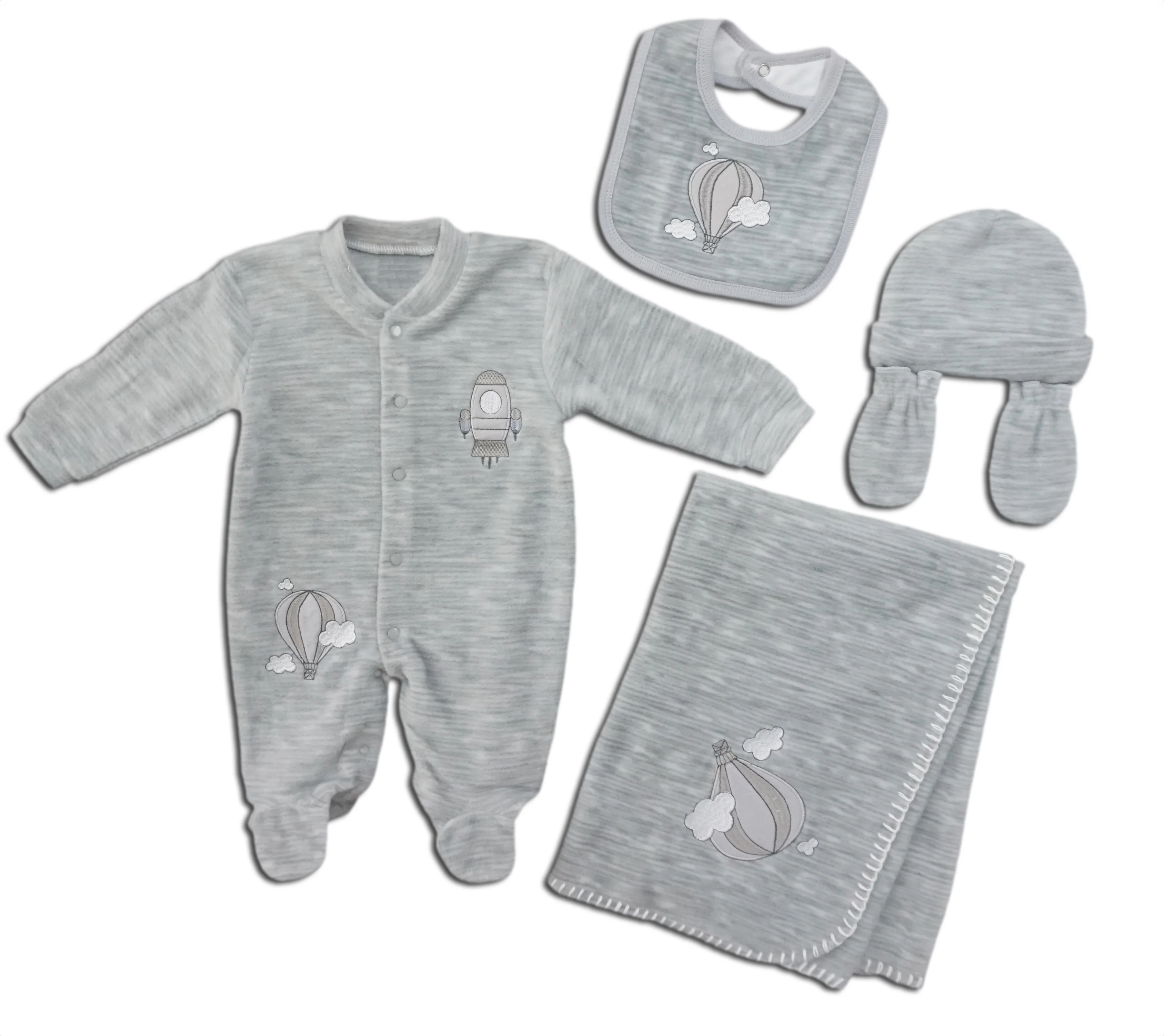 Romper baby 2023 high quality baby set baby products all new born set fleece overall 5pieces sets