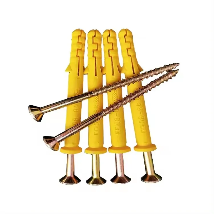Nylon Expansion Screws With Plastic Wall Plug/nylon Fixing Anchor With Nail Screw