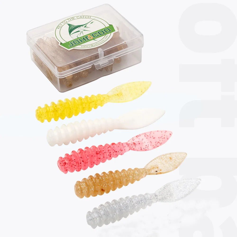 JOHNCOO 35mm 0.38g Rock fish Soft Lures Rock Swim baits Artificial Bait fishing Soft Worm Jig Fishing Soft Lure