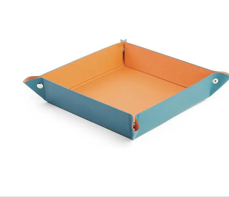 Заказной Настольный Органайзер защелкивающаяся застежка кожаный ювелирный ключ съемный лоток