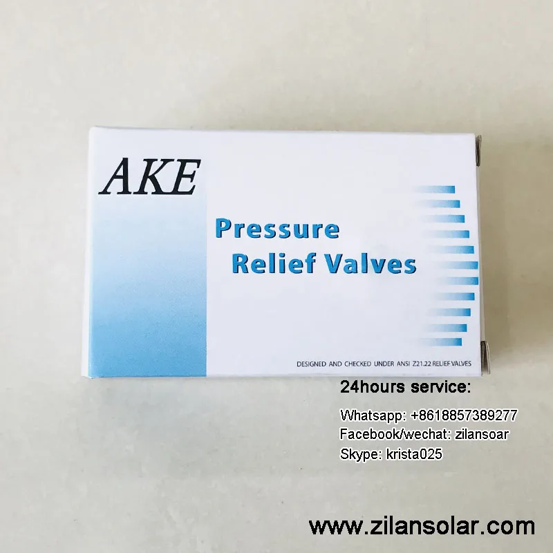 AKE safety valve for solar water heater