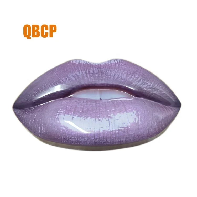 lip shape tin metal box for cosmetics