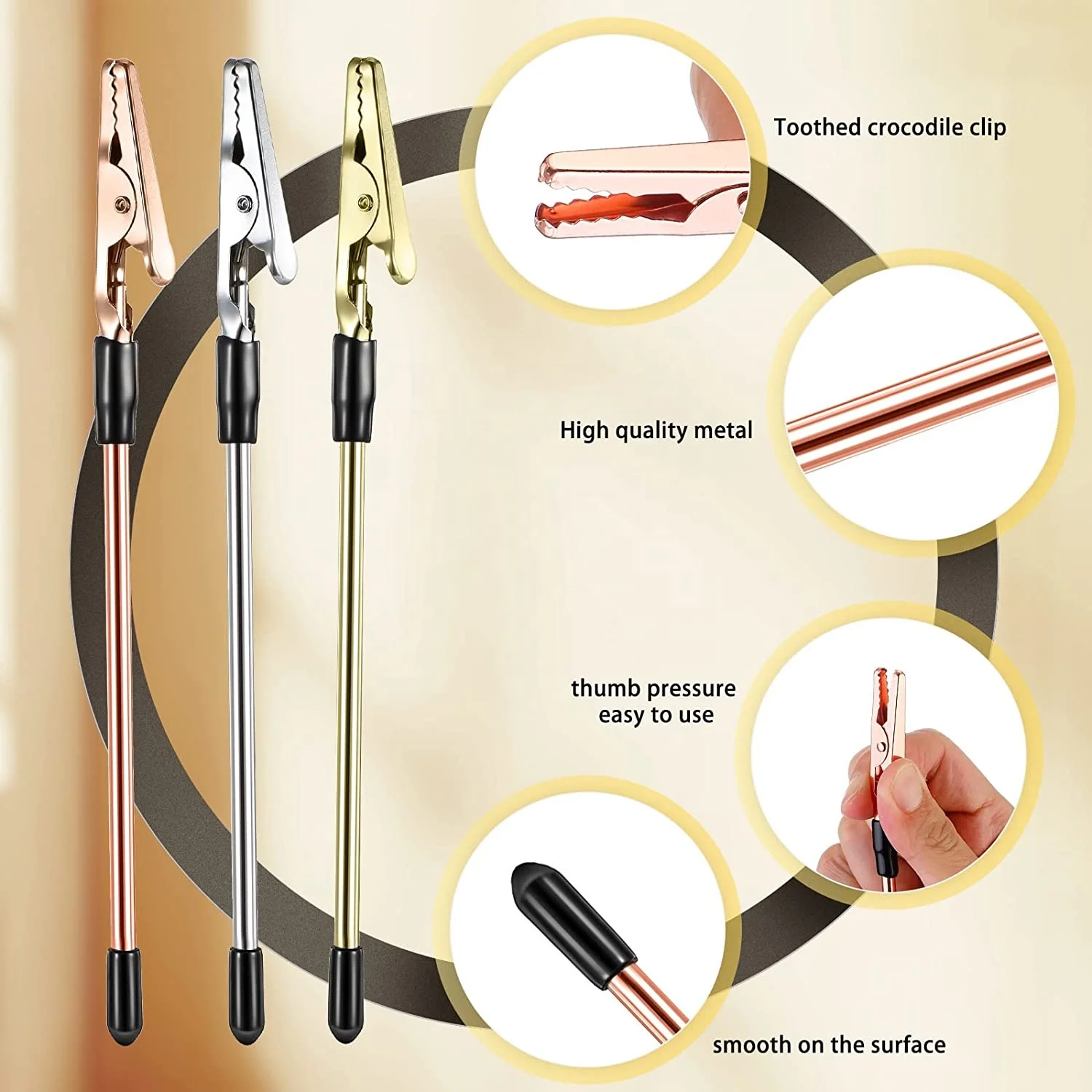 YS1232 Alligator Place Paper Nam Card Holder Photo Note Stand Memo Clips Bracelet Tool Necklace Jewelry Helper