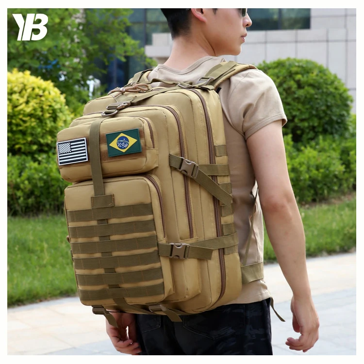 Wholesale Unisex 55L Tactical Large Backpack Waterproof Outdoor Sport Rucksack for Hiking Camping Hunting with 3D Design
