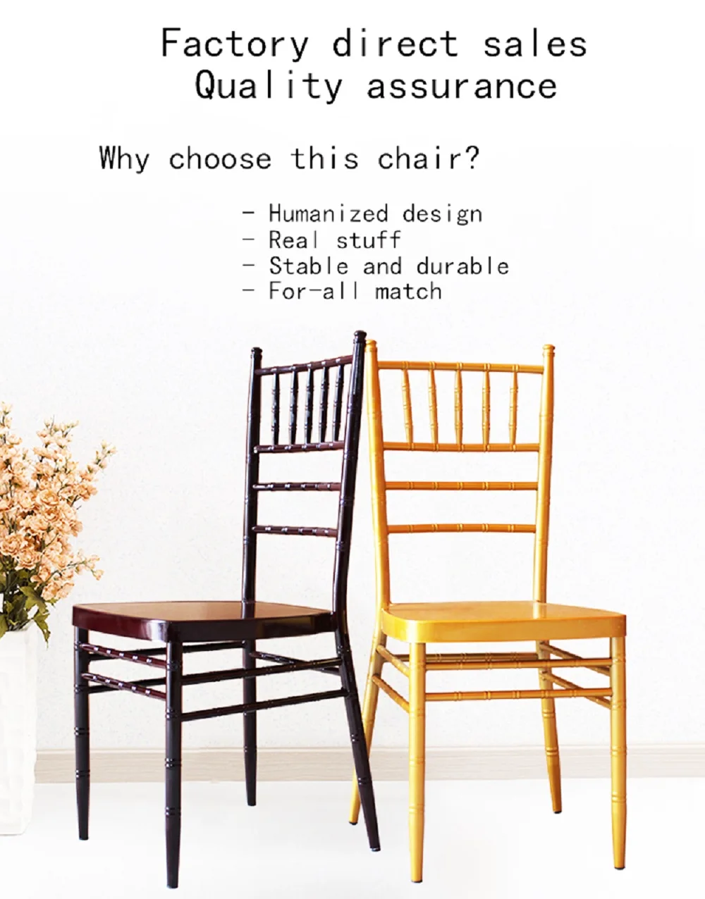 Golden Tifffany Fine Luxury Iron Chiavalry Home Furniture Dining Chair for Party Wedding and Restaurant