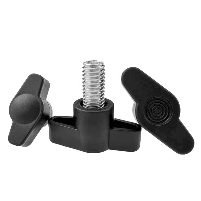 customized plastic wing metal manifold head cross stainless steel carbon steel fasten thumb screw hand screws for sheet