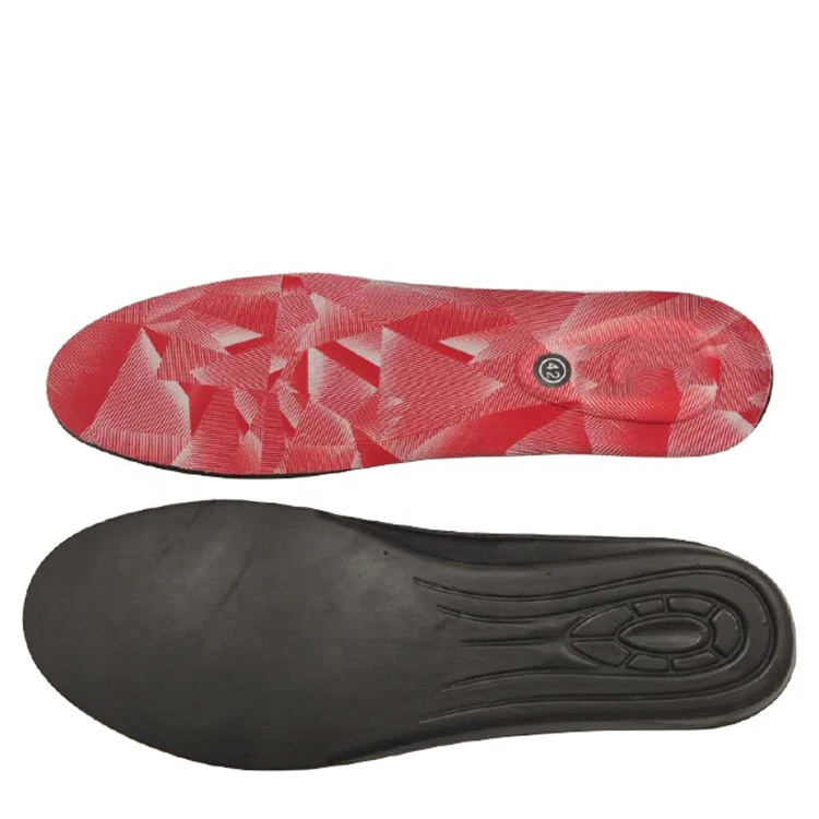 Comfortable Odor Resistant Red Shockproof Molded Sport Eva Insole For Shoes
