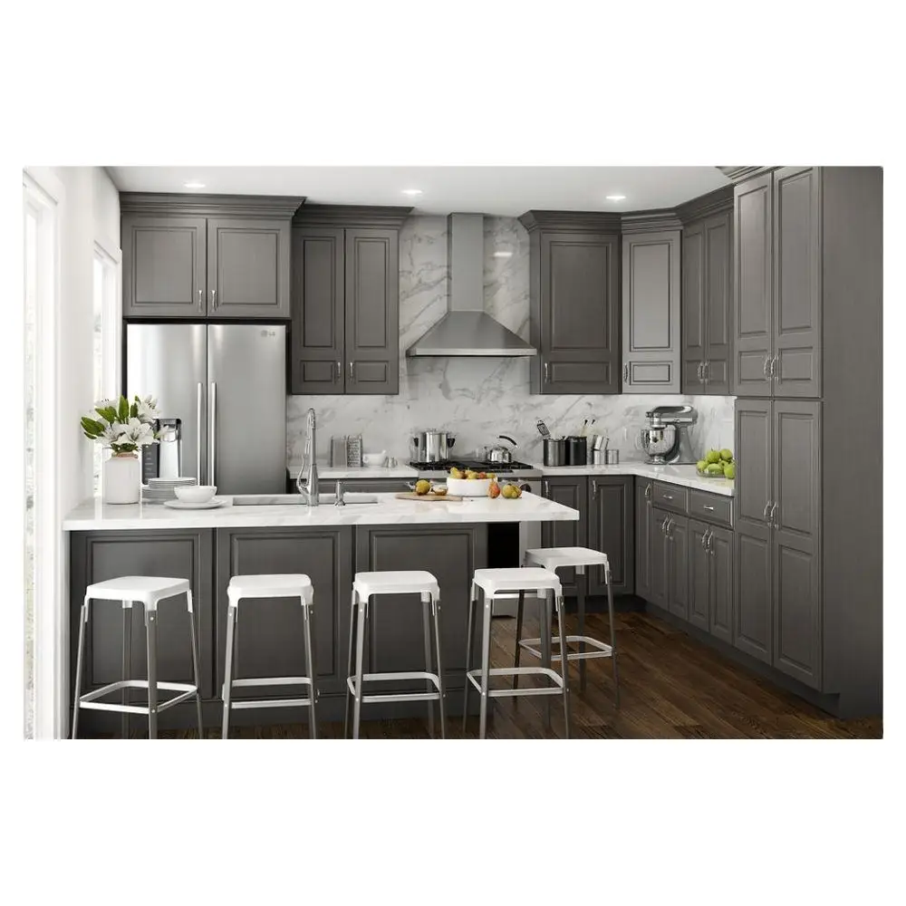 China Factory Supply Laminated Plywood Contemporary Cabinet Kitchen Furniture Set
