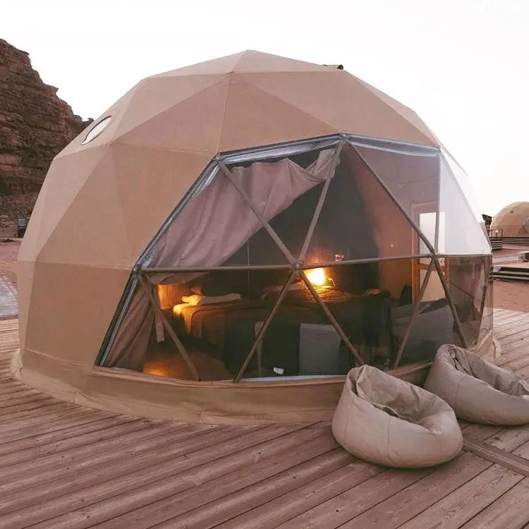 Заводская цена водонепроницаемый ПВХ Кемпинг роскошный отель Дом Курортный геодезический глэмпинг купольные палатки