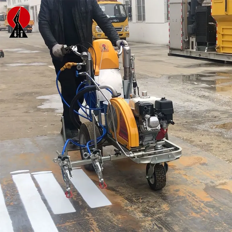 Cold Plastic Airless Spraying Paint Road Marking Machine Equipped With imported pumps and spray guns