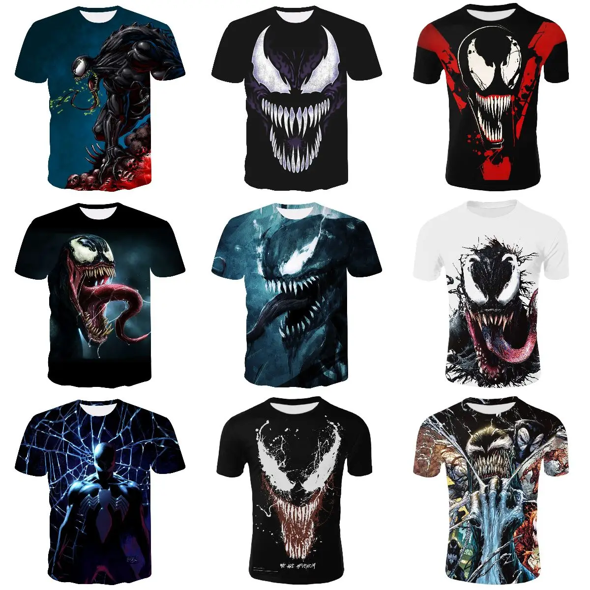 2021 hot Movie venom sports T-shirt ornaments dolls office car Custom Leisure sports 3D printing T-shirt ornaments