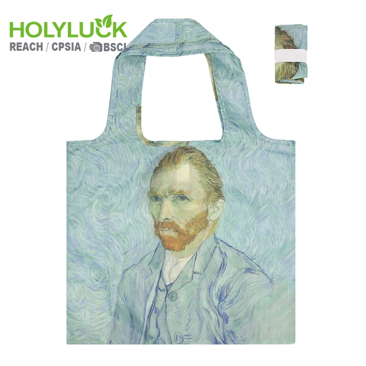 Eco 190t customized reusable pp bag unique foldable travel tote Quick shipping foldable shopping bag portable wholesale fashion