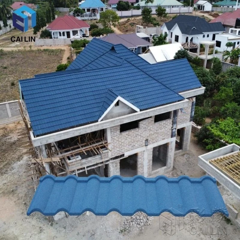 Cailin Roofing Materials Galvalume Precio Stone Granules Coated Aluminum Roof Tile