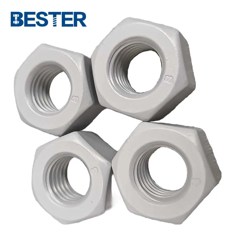 Manufacturer directly PTFE Fluorocarbon Xylan Coating Threaded ASTM A194 grade B8 hexagonal nuts