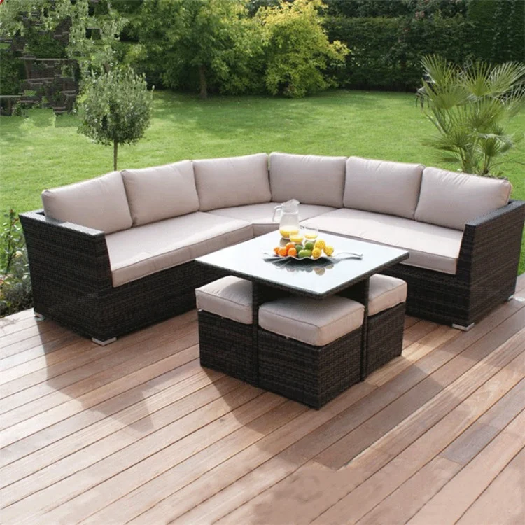 
Outdoor Rattan Sofa Special Price Rattan Chair Coffee Table Combination Furniture Leisure courtyard l balcony garden set S251 