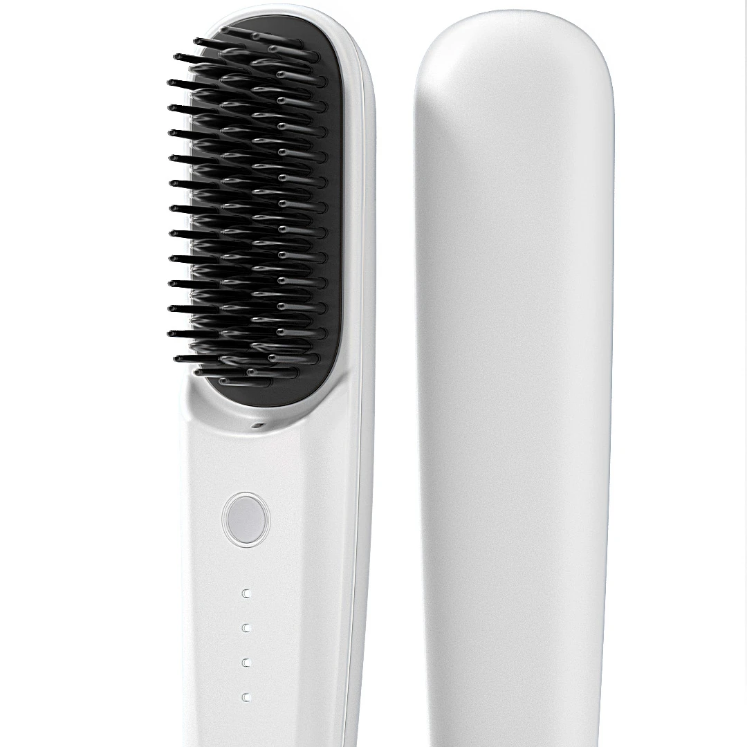 Cordless straight wireless control cordless hair straightening comb  straightener brush