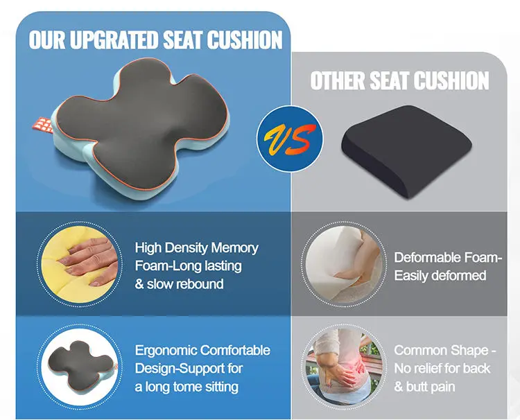 LIANDA C-044 Memory Foam Seat Cushion Pillow