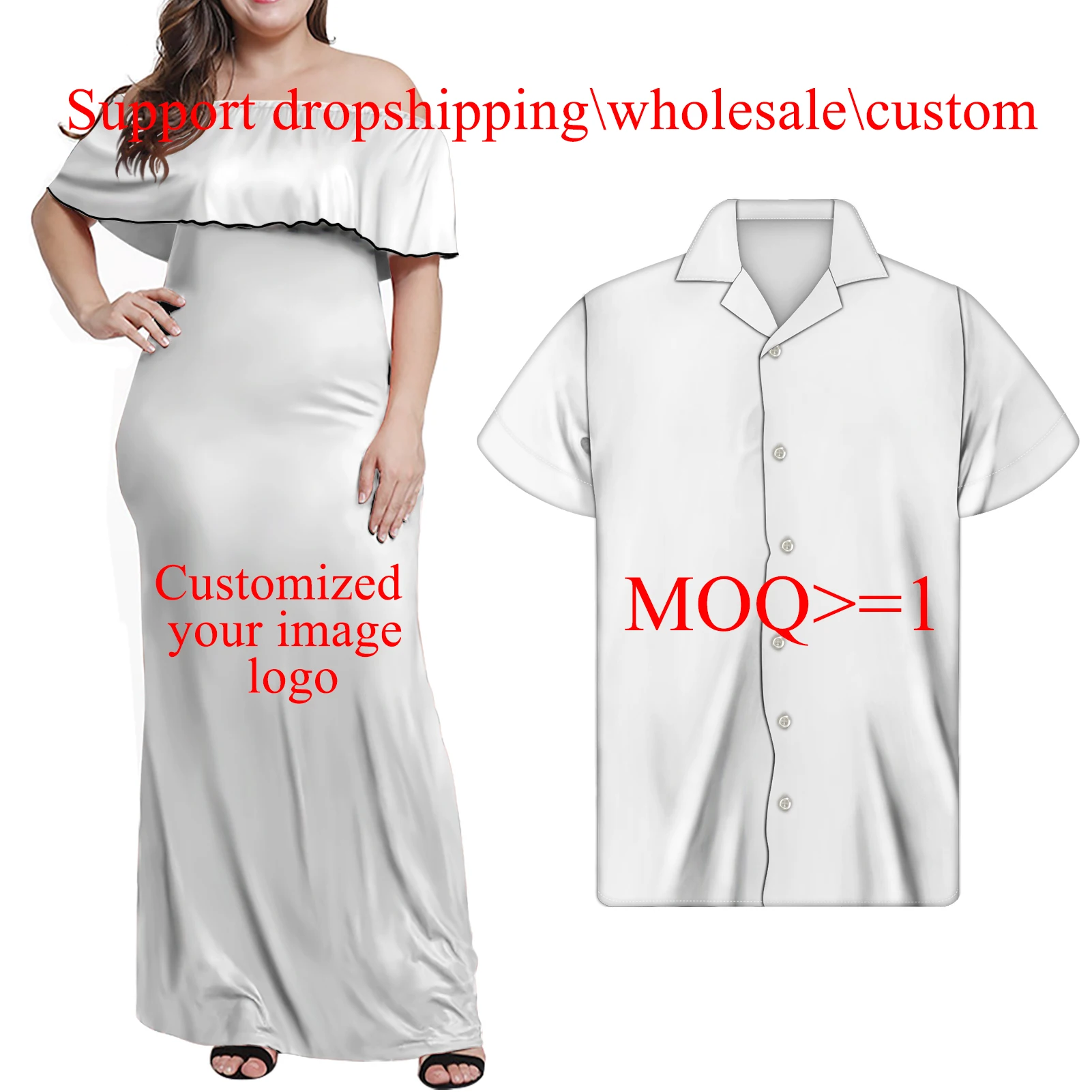 wholesale Samoan Tribal Plus Size Womens clothing elegant casual Long wedding maxi Dresses ladies sexy off shoulder ruffle Dress