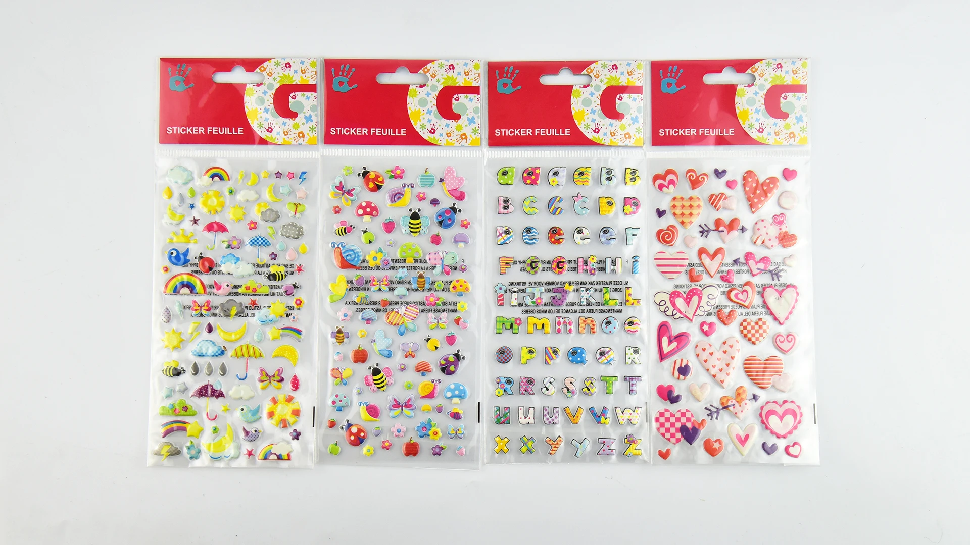 
Manufacturer Custom Design 3D Colorful Letter Puffy Sticker Sheet 