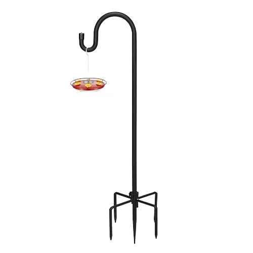Oniya 2 Packs 76 inch Bird Feeder Outdoor Shepherds Hooks Adjustable Metal Garden Poles for Garden,Weddings,Solar Light Lantern