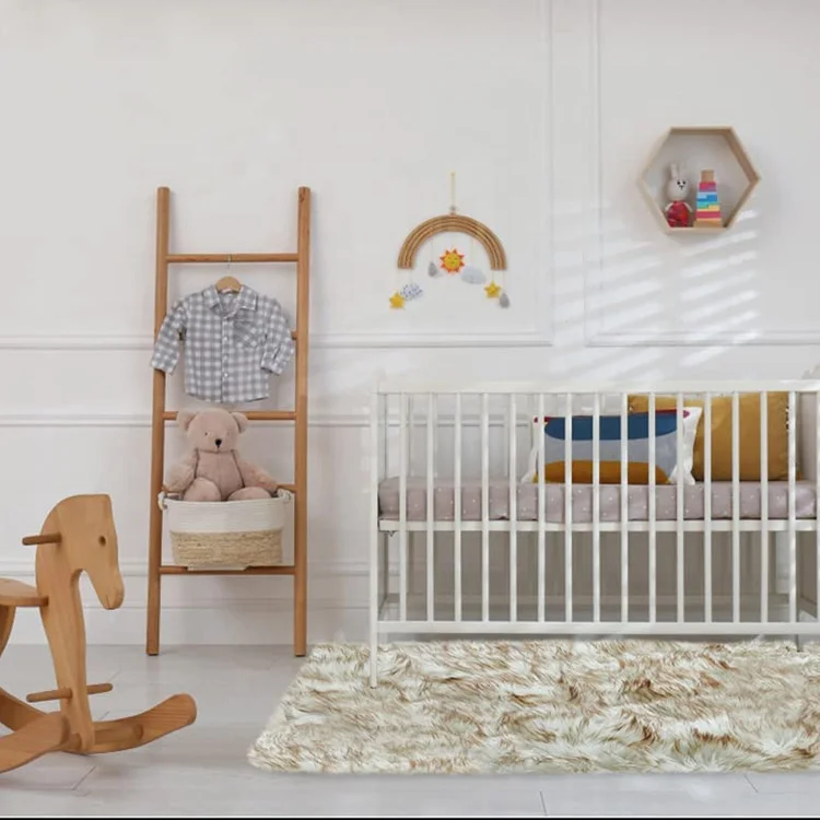 Factory price tie dye Cow brown Floor Plush Shaggy Polyester fluffy Home Non Slip Living Room Rug Carpets