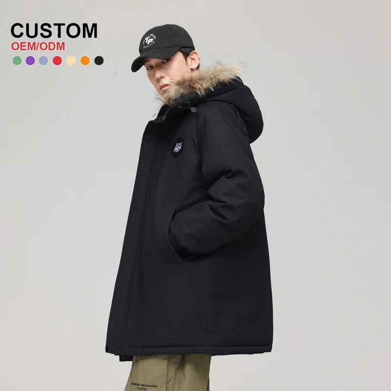 OEM Custom Design Fashion Design derachable hood Outdoor Jackets Cropped Winter Coat Parka Puffer Jacket For Men