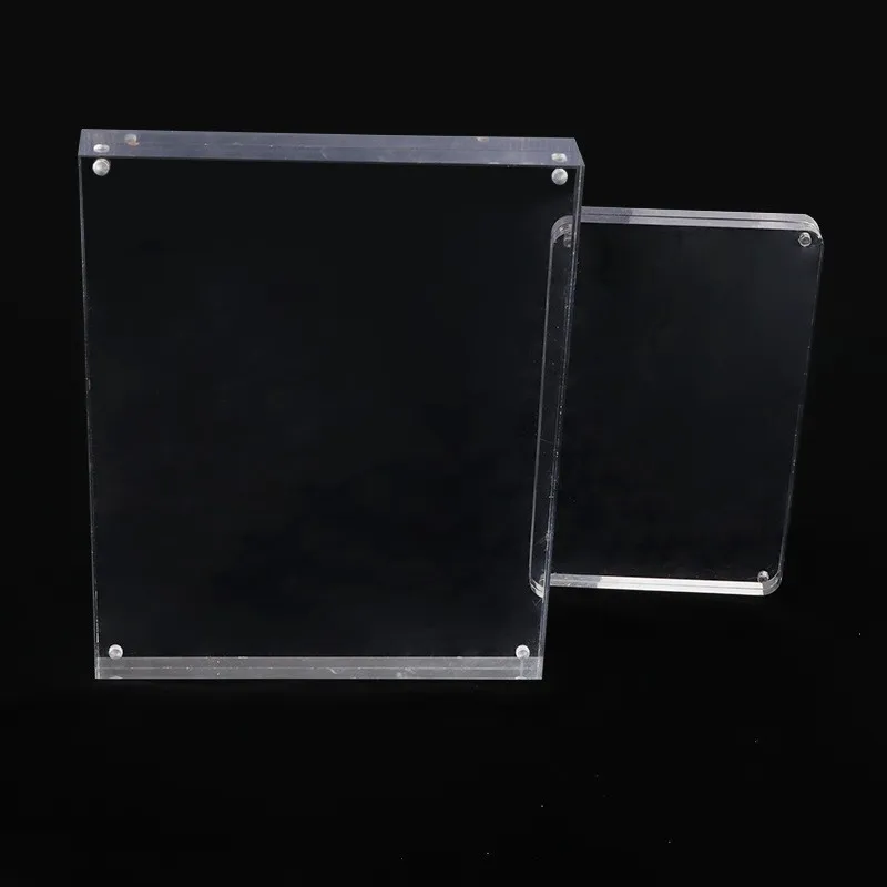 Thickened acrylic transparent strong magnetic picture frame desktop display table Plexiglass picture frame display frame