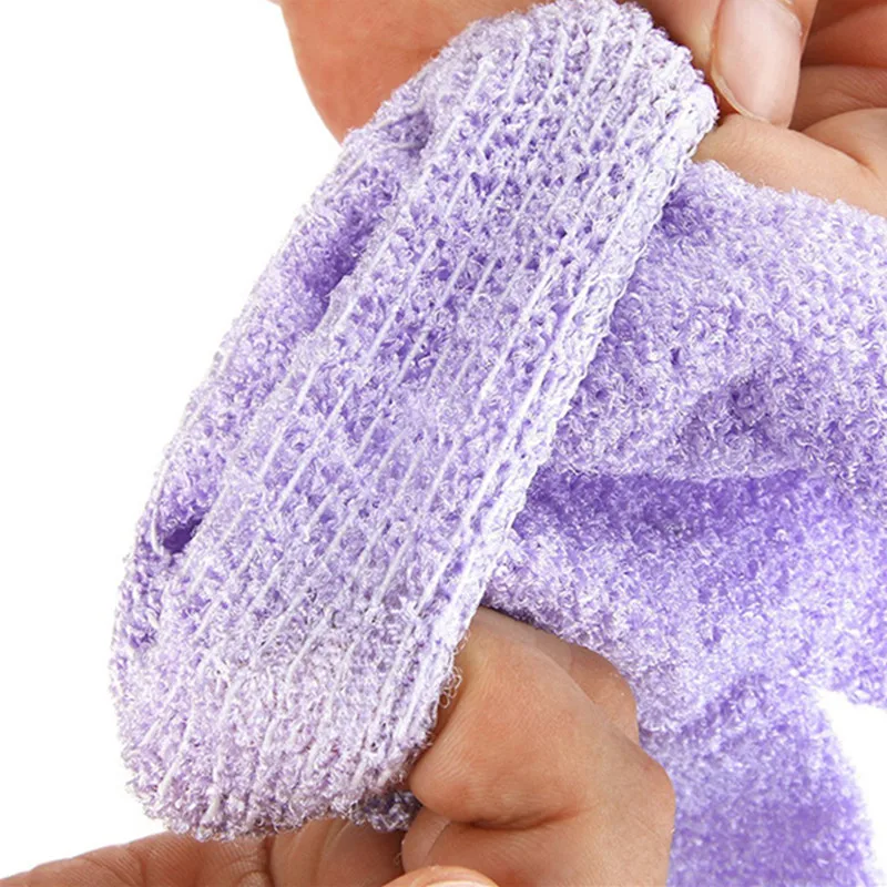 High quality Nylon Exfoliating Bathing Gloves SPA massage shower gloves