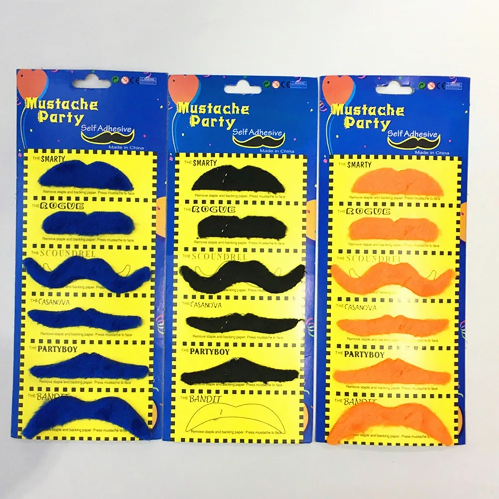 Novelty Costumes Self Adhesive Fake Eyebrows Beard Moustache Kit Facial Hair Cosplay Props Disguise Decoration for Masquerade