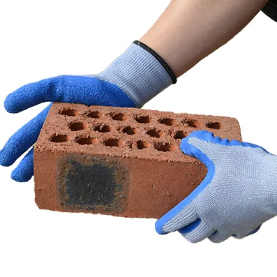 5S Nylon Lined Work Gloves Featuring Latex Coating Enhanced Protection Anti-Slip Performance Construction Work