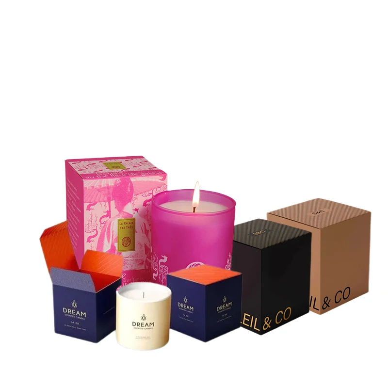 Hot Sal Aroma Candle Color Box Customize Your Own Printed Logo Box for Candle Packaging