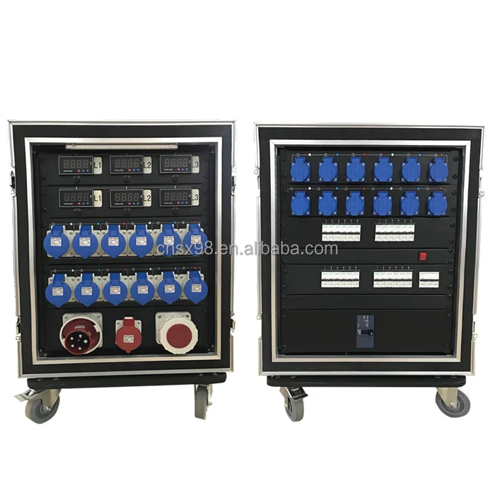 Custom made high performance outdoor power distribution rack 24 channels with 10A brazil sockets output power distro