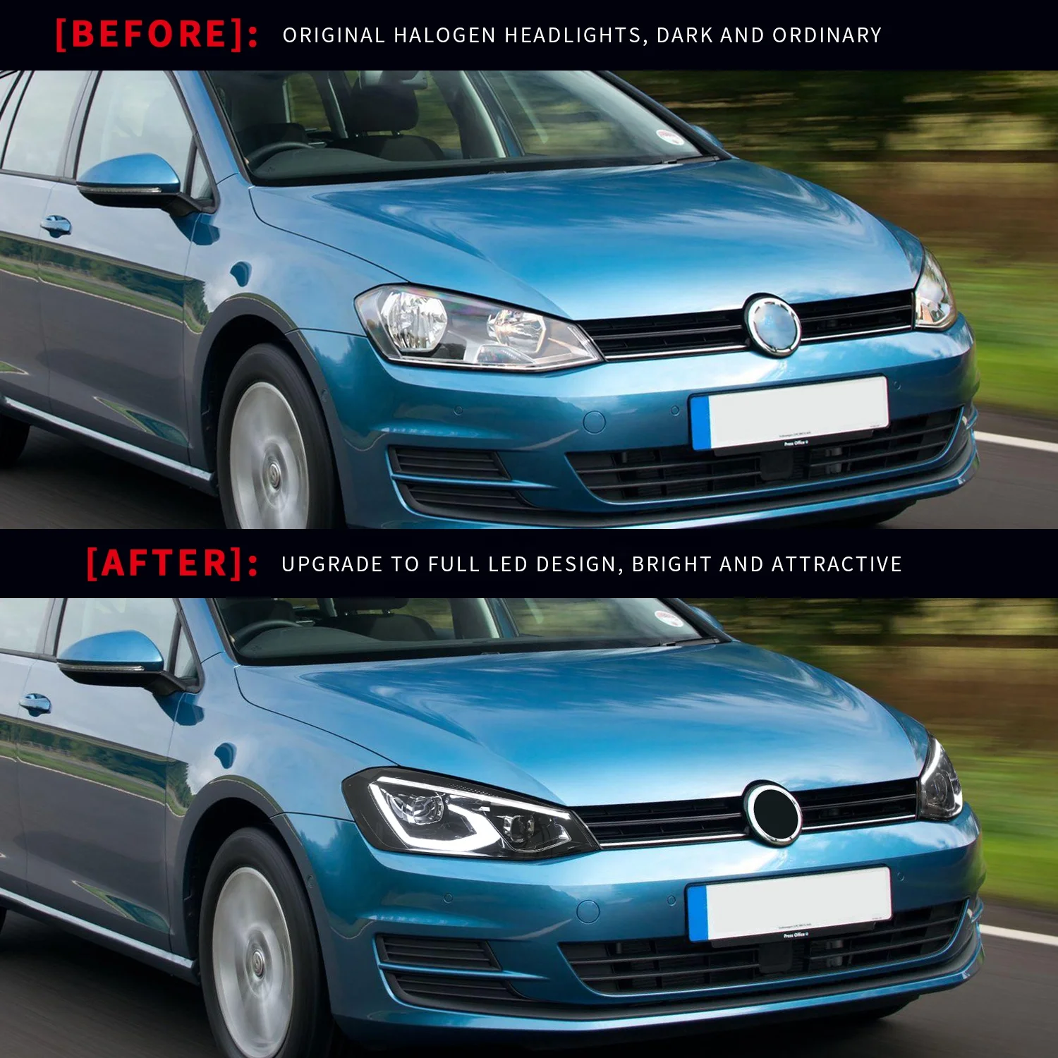 Архаическая светодиодная фара с DRL Дальний свет 2008 2009 2010 2011 2012 2013 2014 передние фары для Golf 6 MK6