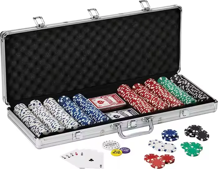 11.5 Gram Casino Chips Custom Poker 500 Complete Poker Playing Game Sets with poker case
