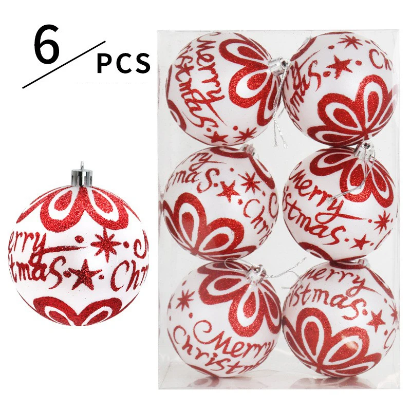 Hand-painted Christmas ball 6cm8cm set Christmas tree pendant 24pcs Christmas decorations