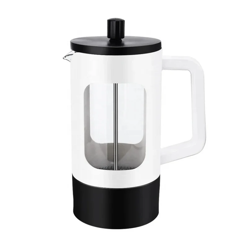 Colourful household French press glass tea brewer hand-pressure filter cup brewing cold brew pot hand-brewed coffee maker