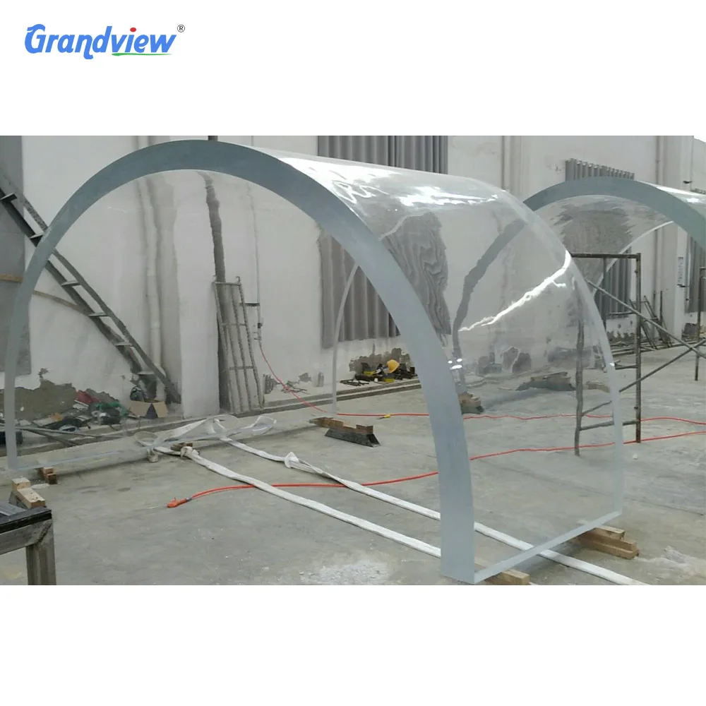 Grandview large underwater customized transparent acrylic aquarium tunnel project