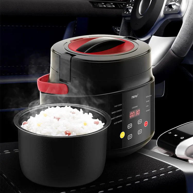 Multi-Function portable Small Self-Driving Tour Car rice cooker 12v 24v  2L  24v electric car rice cooker