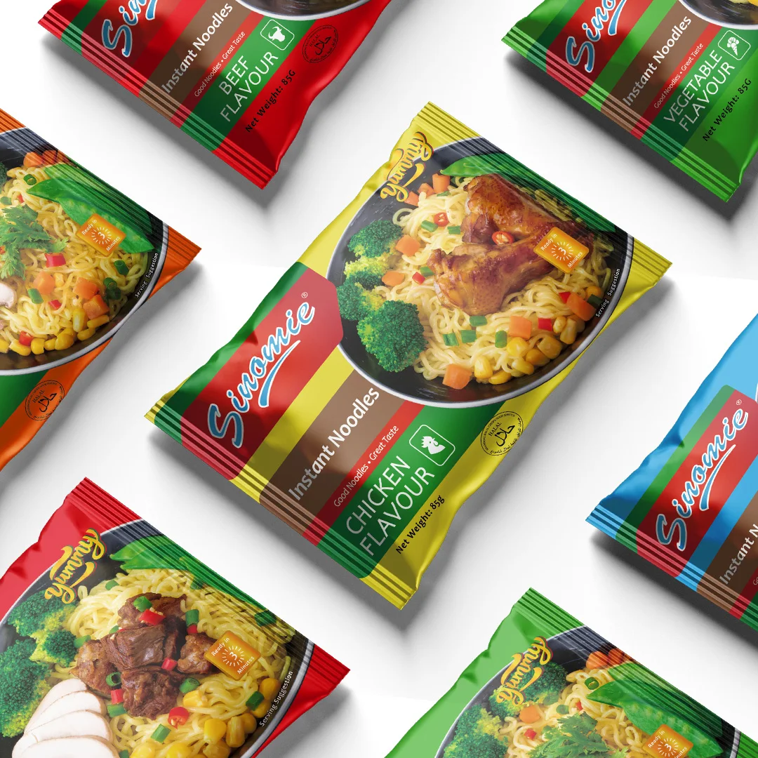 SINOMIE Brand Bulk Manufacturing Noodles Instant Chicken Flavor Ramen HALAL Food 3 Minutes Instant Noodles
