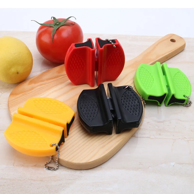 Mini Portable Butterfly Knife Sharpener Household Kitchen Knife Sharpener Stone in pp Bag