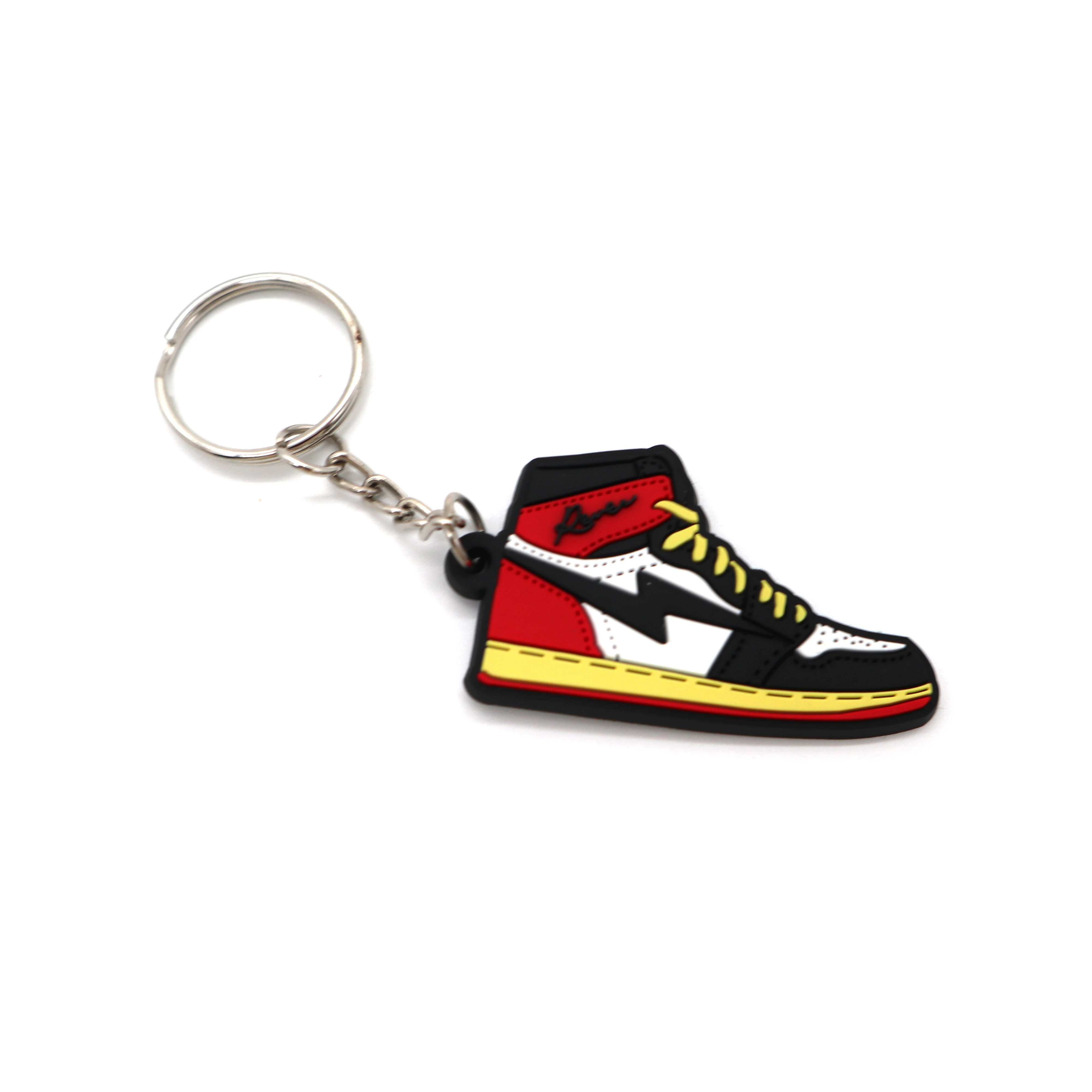 Black Hook Silicone Keychain Customized Rubber 3d Mini Sneaker Keychain Rubber Designer PVC Sneaker Keychain Shoe 3d Key Chain