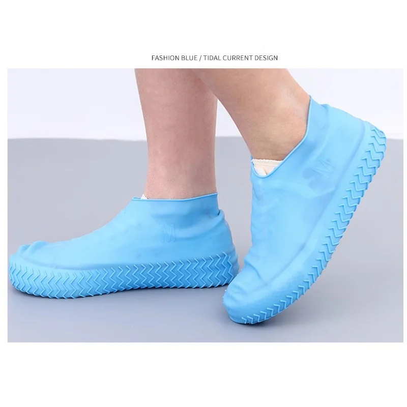 Outdoor Rain Boots Silicone Overshoes Non-Slip Shoe Covers Unisex Waterproof Silicone Shoe Covers