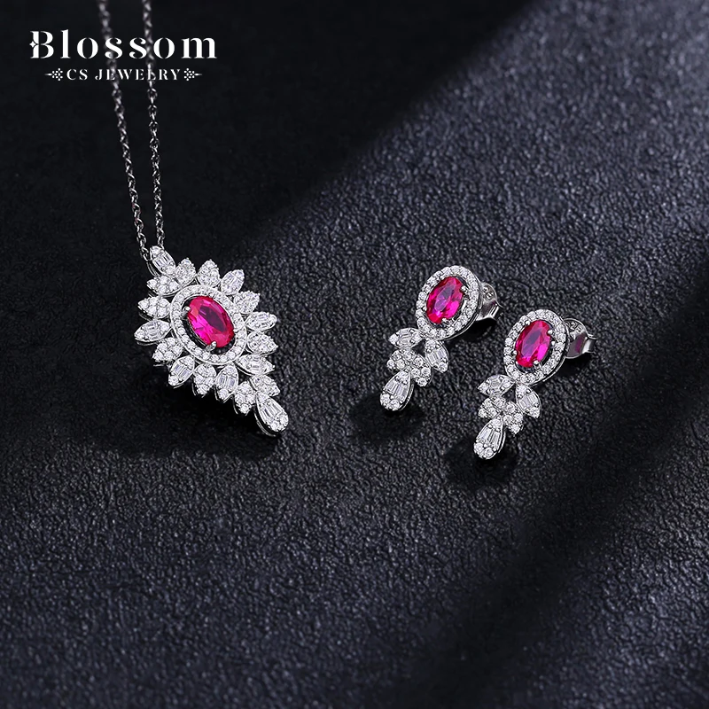 2022 New Catalog Jewellery Set Saudi Arabia Unique Fine Jewelry Rhodium Handmade 925 Sterling Silver Bridal Zirconia Jewelry Set