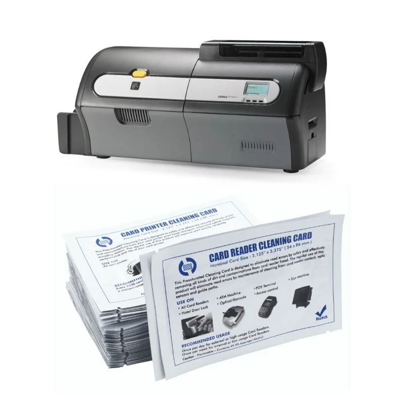 Magstripe Emv Retransfer ID Card Reader Readerguard Cleaning Card For Zebra ZXP7 Series Printer