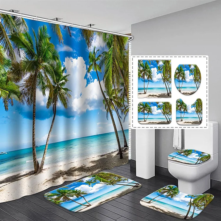 Водонепроницаемая тканевая занавеска для ванной