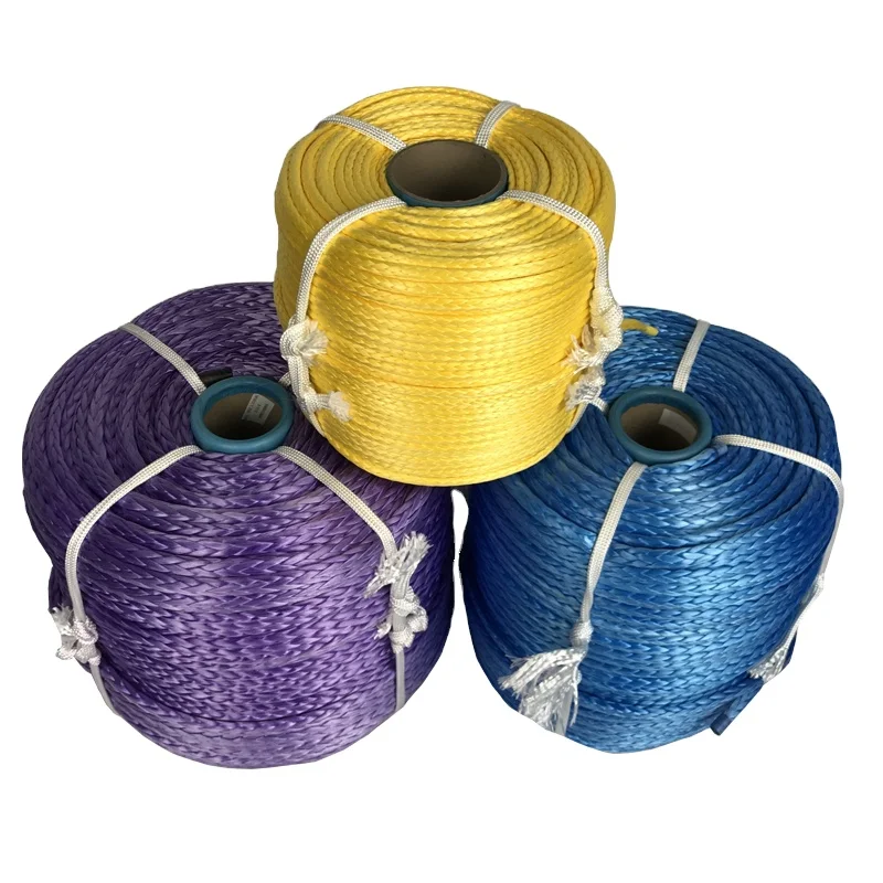 JINLI Customized Color 1-120mm Synthetic Rope UHMWPE Spectra Winch Towing Line