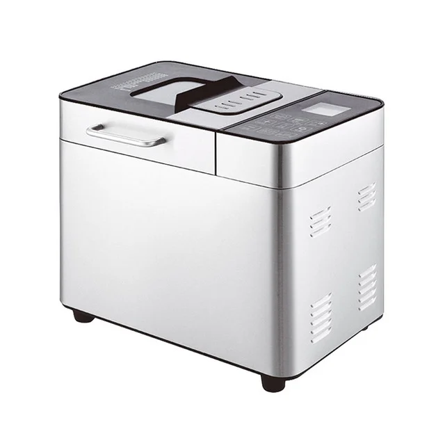Electric Household Bread Maker Machine Stainless Steel with Automatic Fruit and Nut Dispenser Max Capacity 2LB
